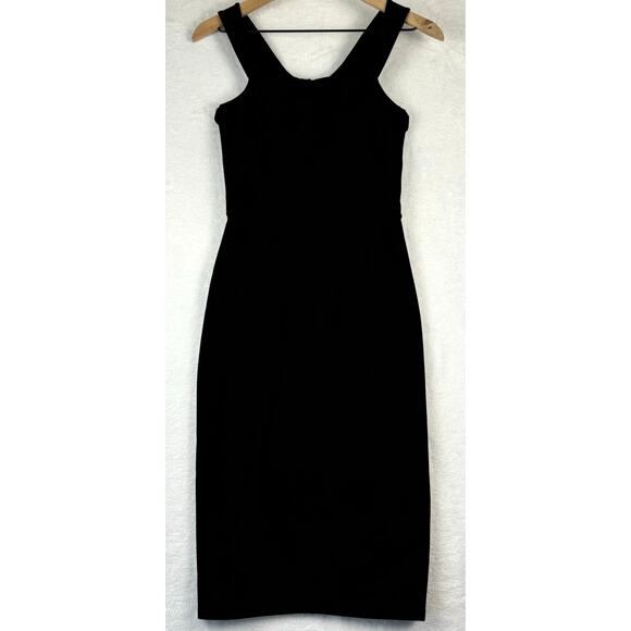 NWOT Mason Bodycon Criss Cross Cutout Dress Size Small in Black Keyhole Front - Picture 6 of 7